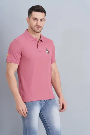 Heather Effect Weaving Sleek Comfort Men's Polo T Shirt SUKHOI-30 HEATHER ROSE