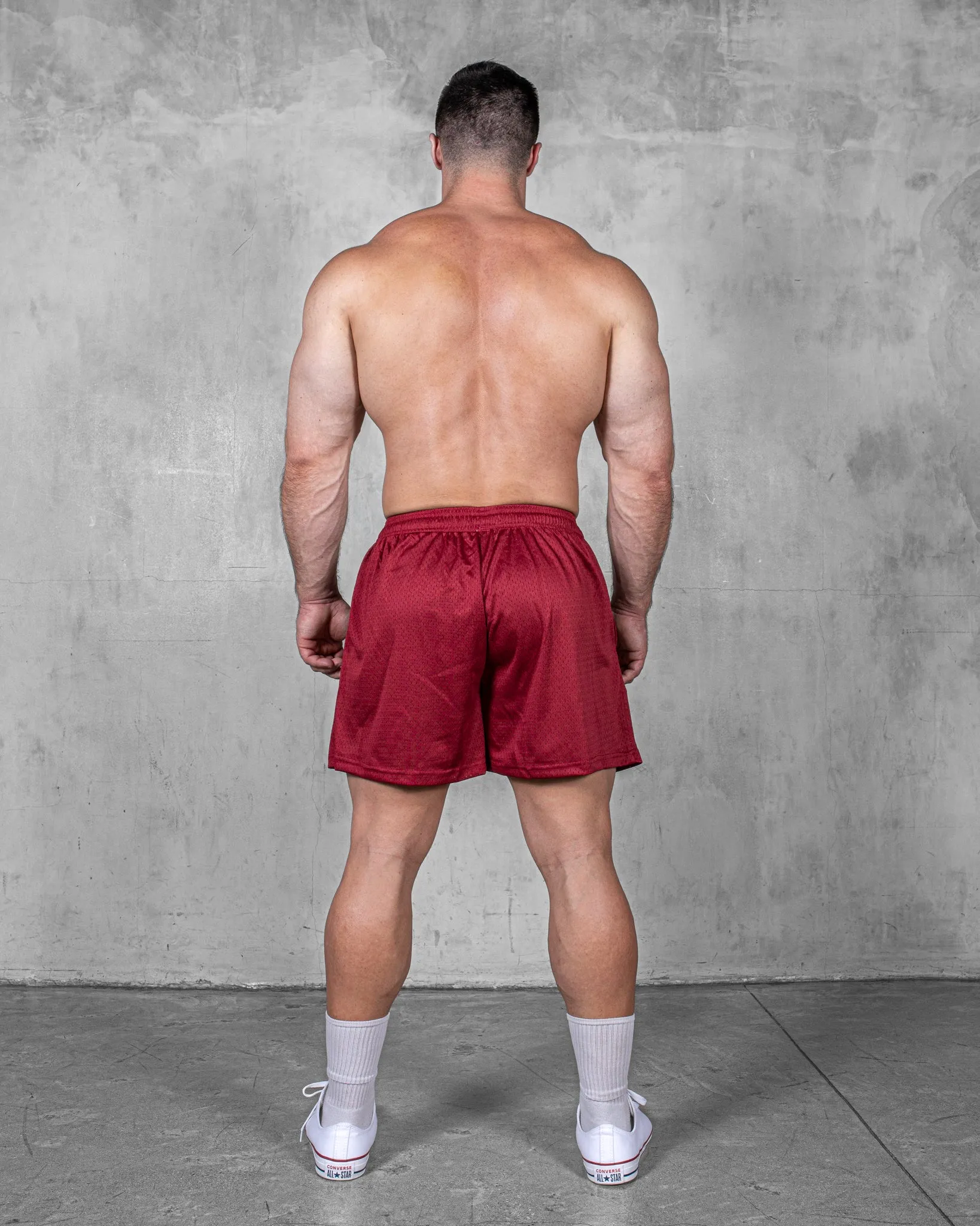 TRAINING SHORTS ?C PATCH / RED Wool blend hiking clothes