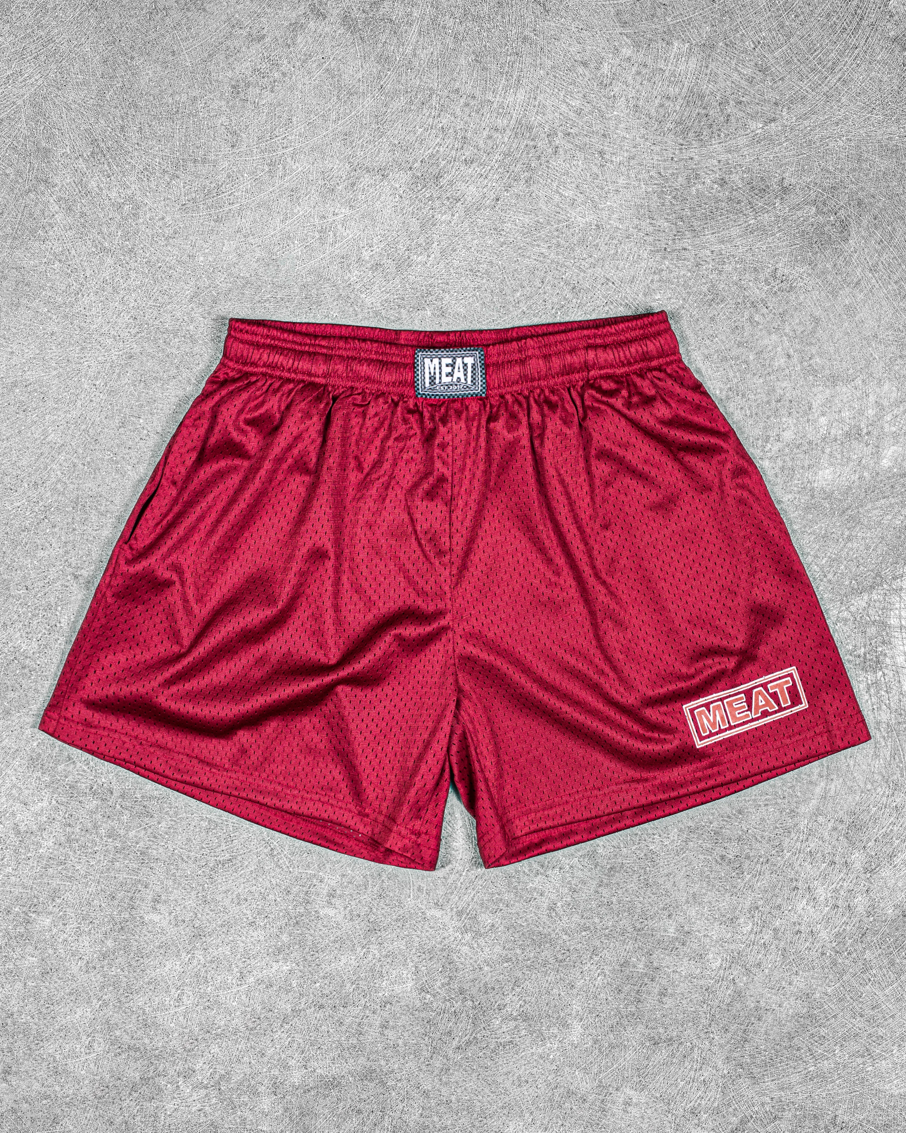 Flexible Stitching TRAINING SHORTS ?C PATCH / RED