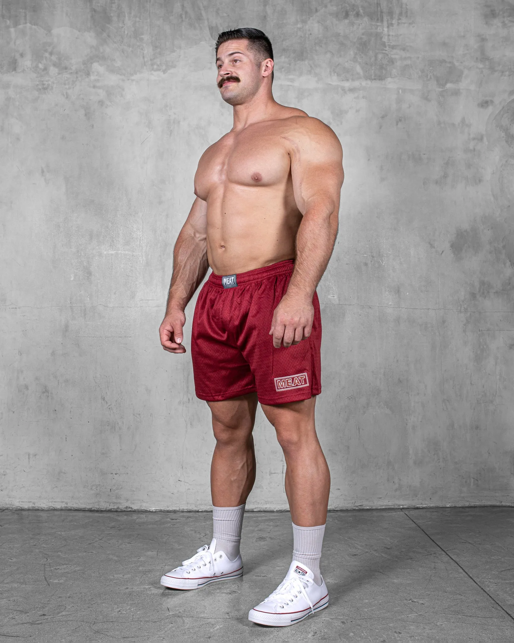 teen clothing Quick Layer Fit TRAINING SHORTS ?C PATCH / RED