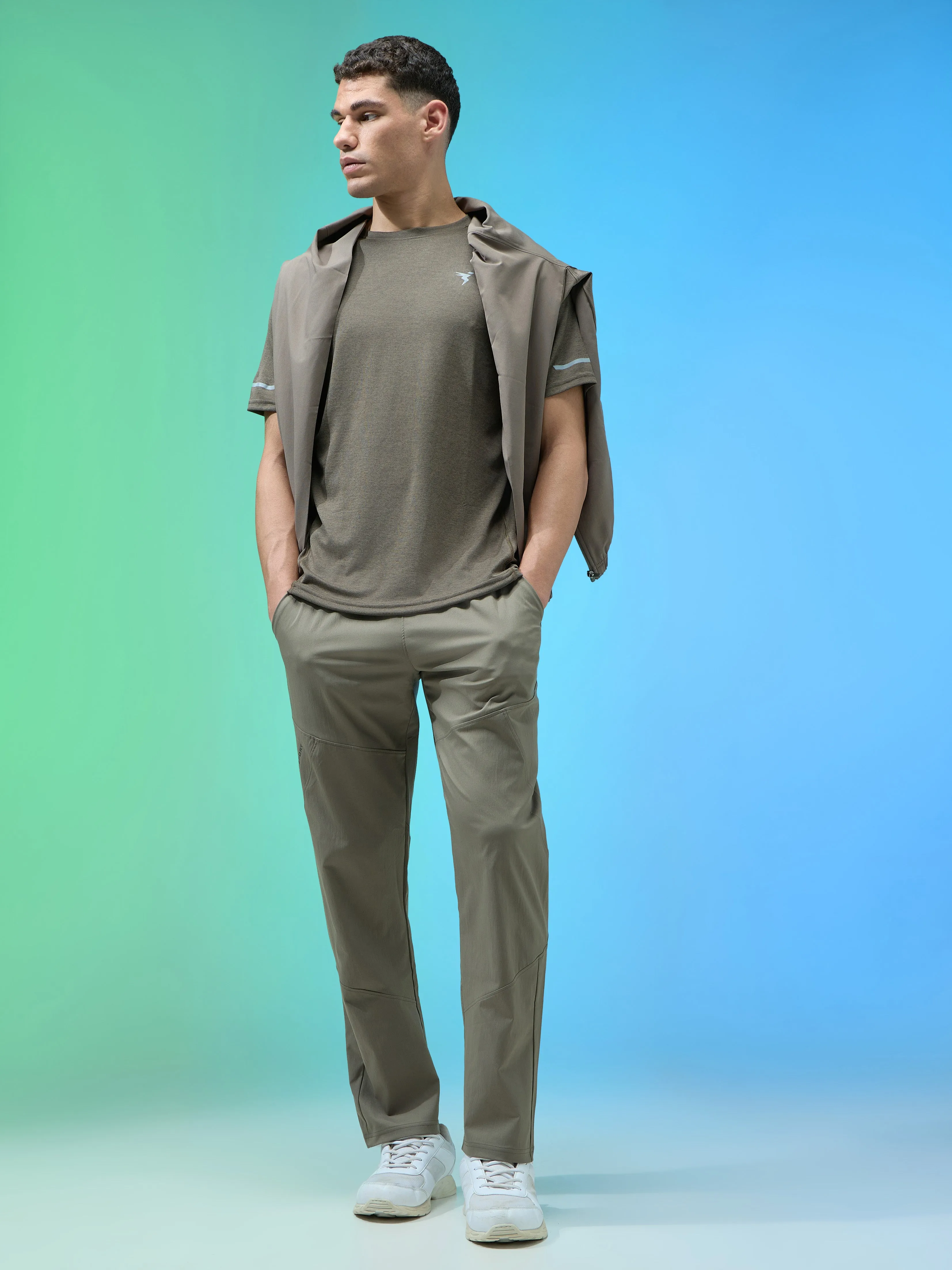 Men Solid Regular Fit Trackpants with TS FLEXI AirtightClosureSystem