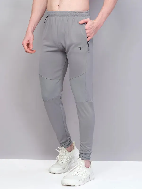Men Solid Slim Fit Trackpants with TECHNO GUARD Zoned Airflow Channels