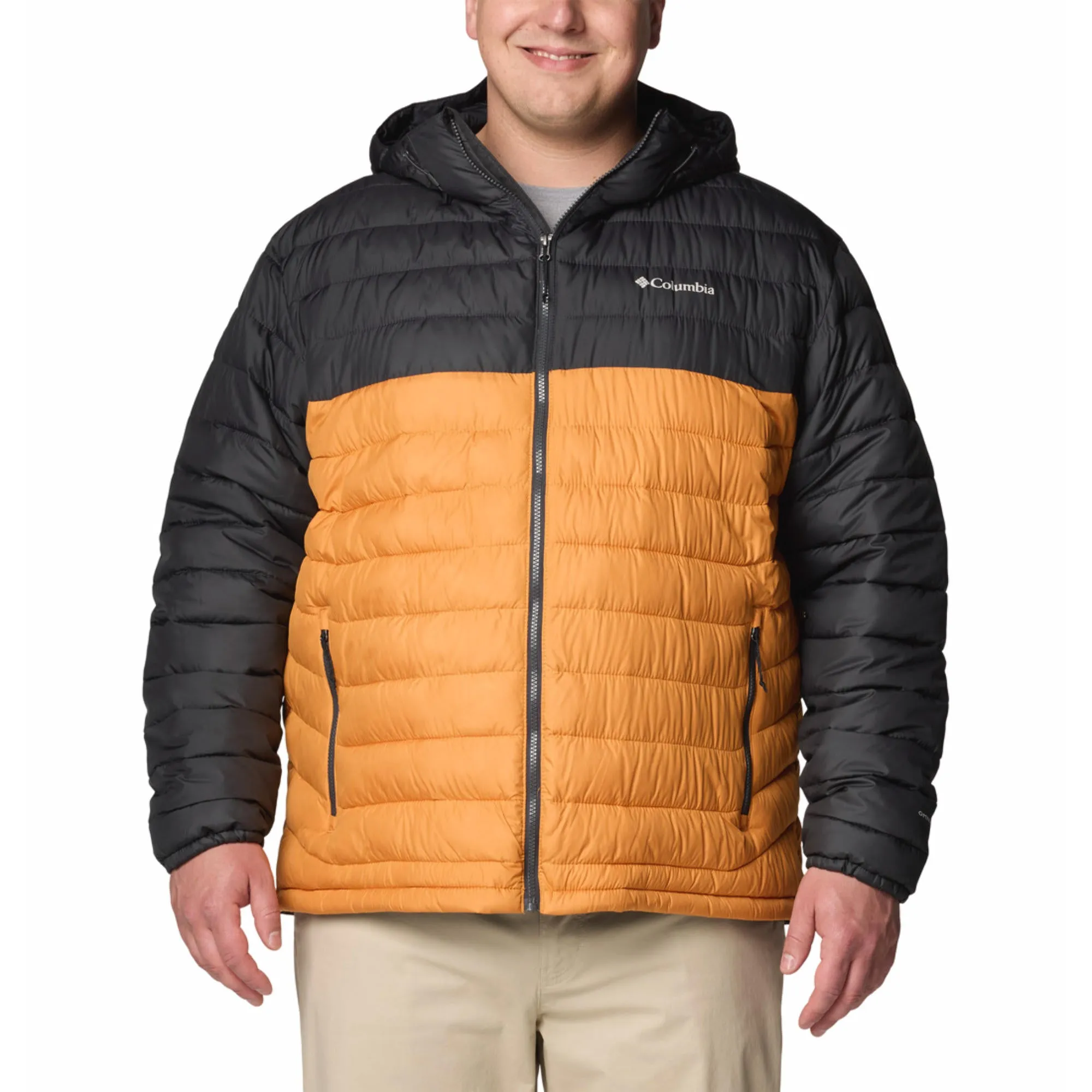 Columbia Men Orange Powder Lite II Hooded Jacket Grace
