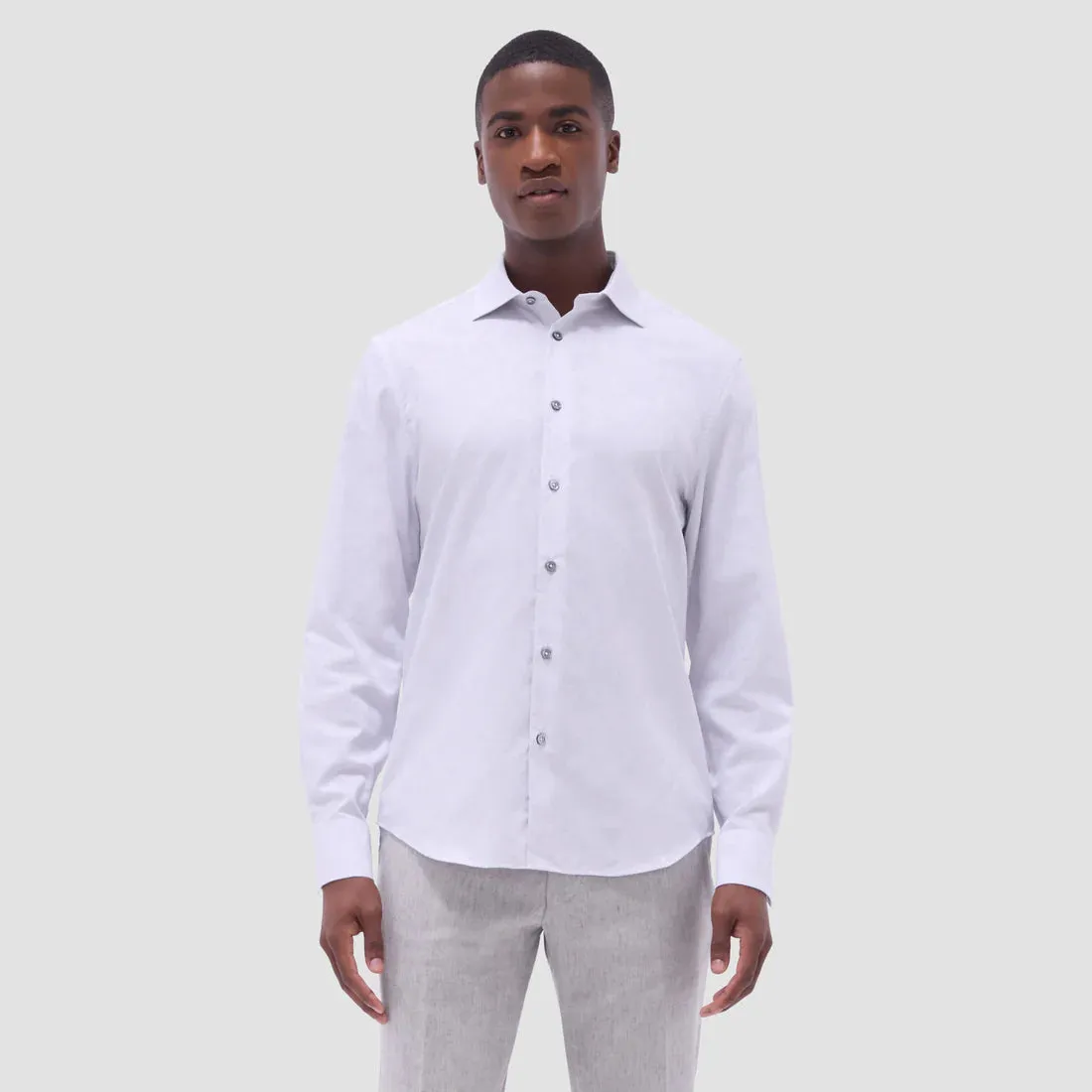 Brave Fit Lightweight Vest Bugatchi Axel Floral Long-Sleeve Shirt - Platinum