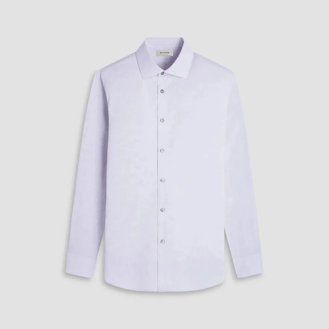 Adjustable Drawcord WrinkleResistant Fabric Bugatchi Axel Floral Long-Sleeve Shirt - Platinum
