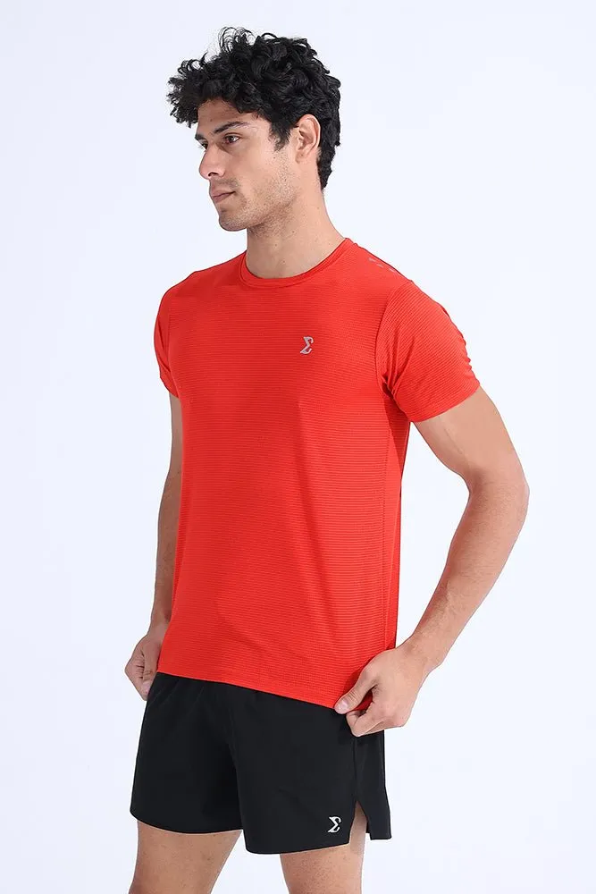 Cool Design Outdoor Activity Nimble T-Shirt Flame Scarlet