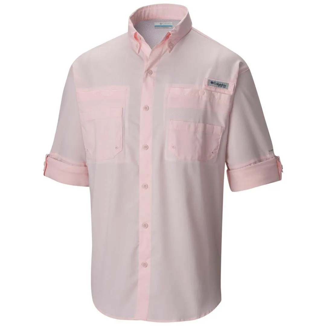 fashionable blazer Energy Flow Columbia Men Pink Tamiami II LS Shirt (Sun Protection)