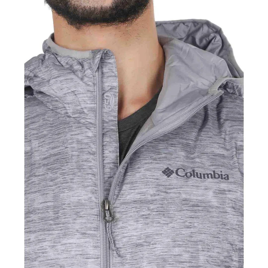 Columbia Men Grey Delta Ridge Down Hooded Jacket Rain Guard