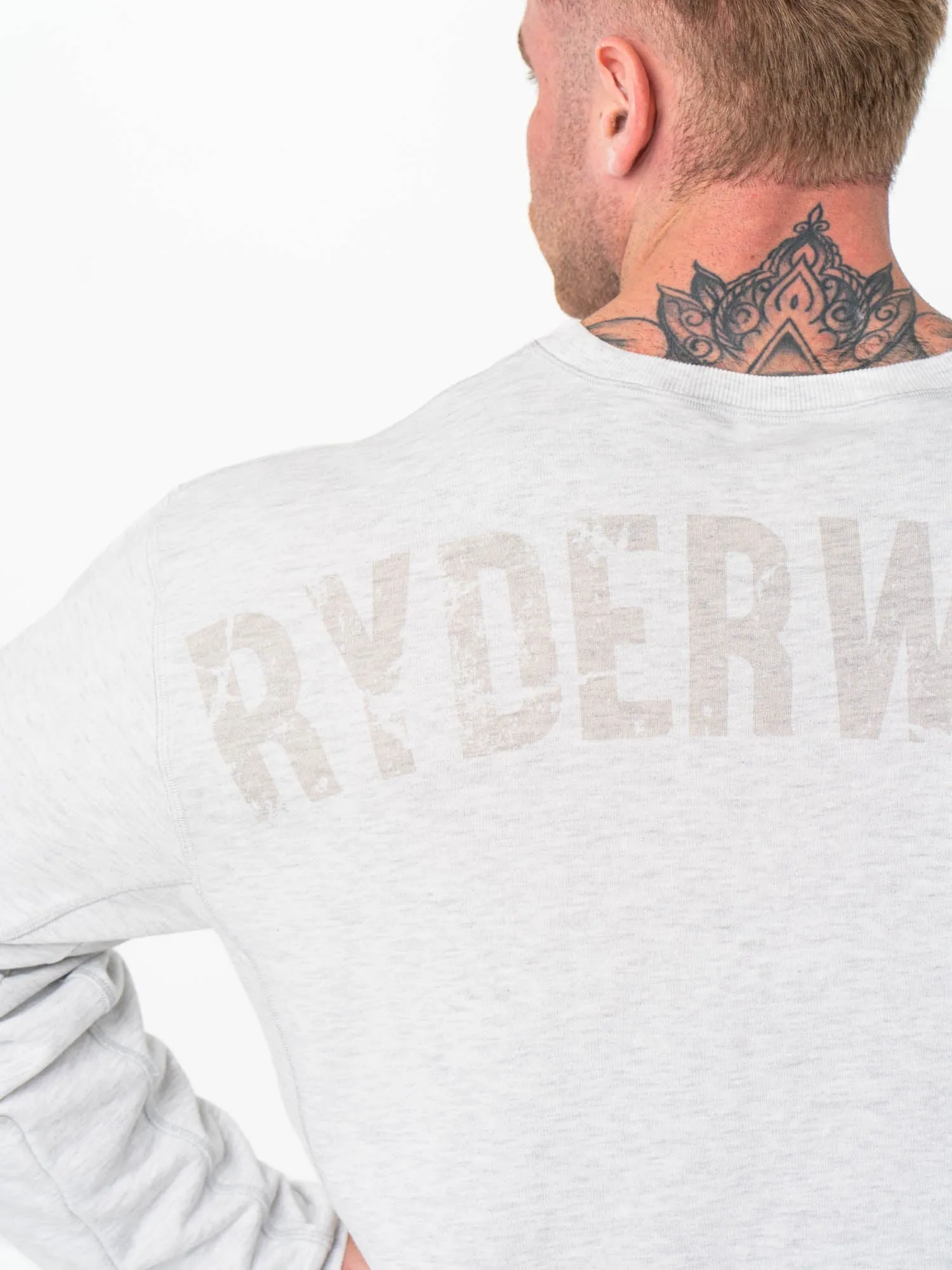 Force Crew Neck - Chalk Grey Marl Water-Repellent Finish Wrinkle-Resistant