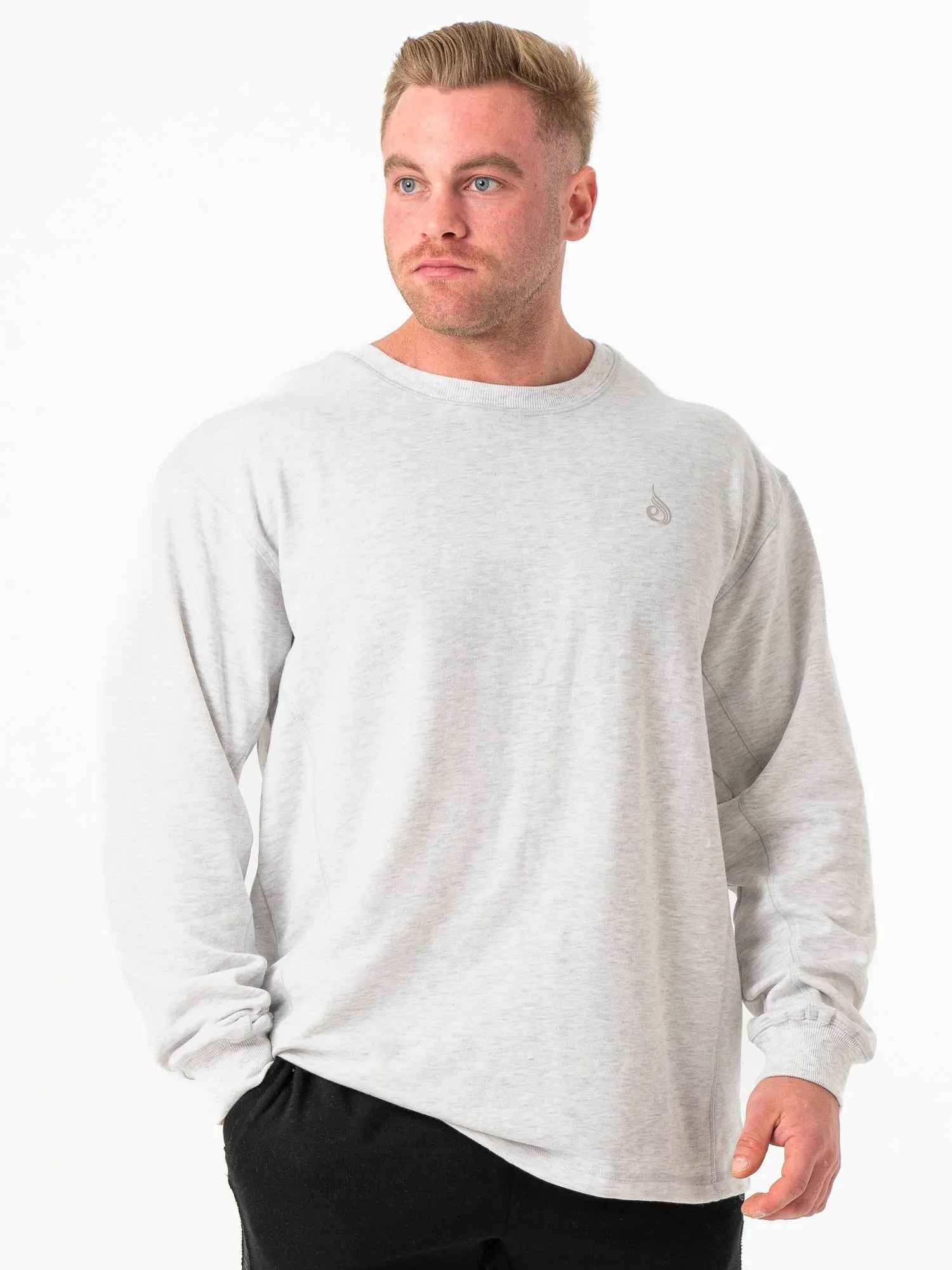 Force Crew Neck - Chalk Grey Marl product customization options