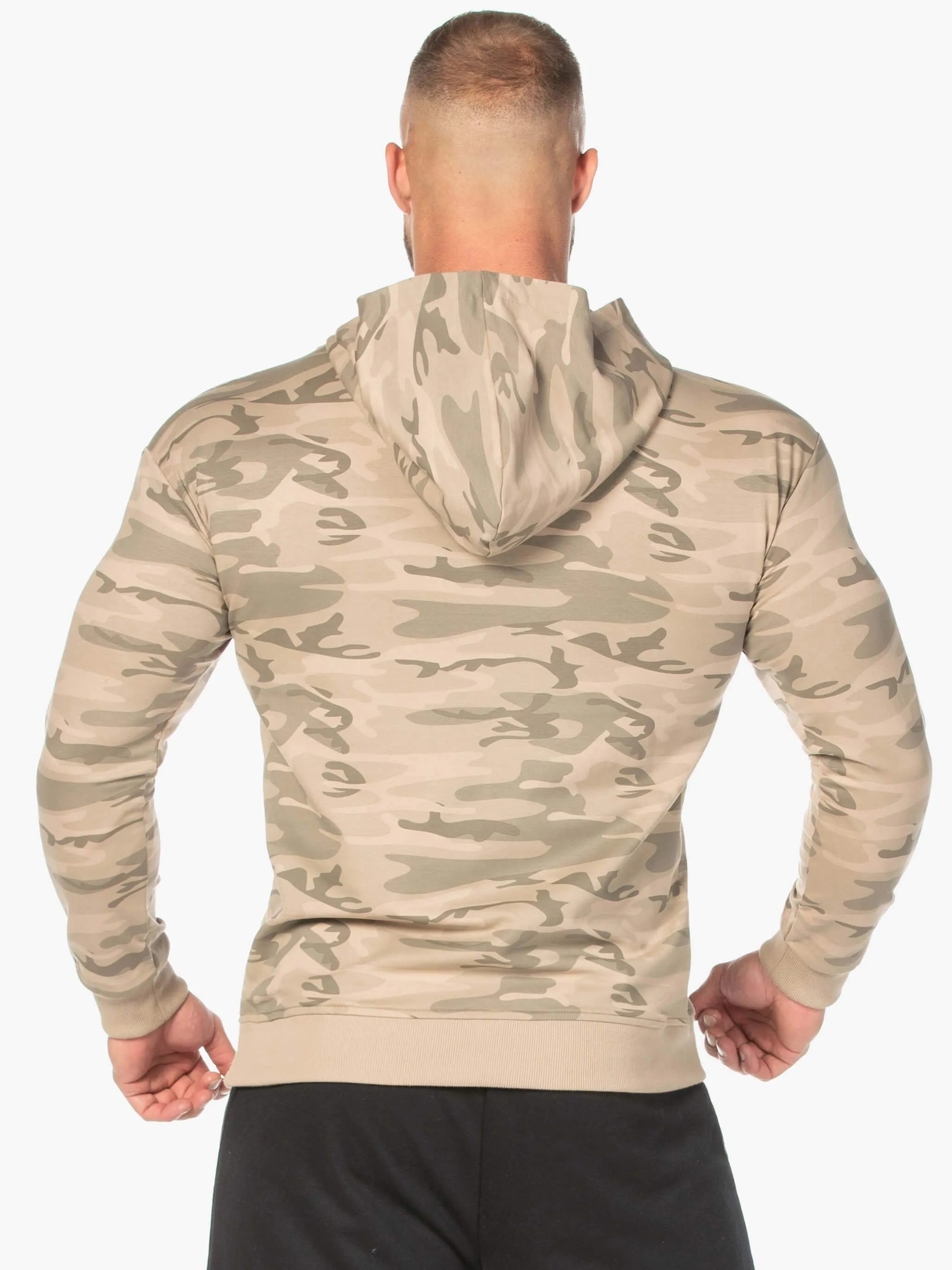 Winter Comfort Camo Pullover Hoodie - Tan Camo