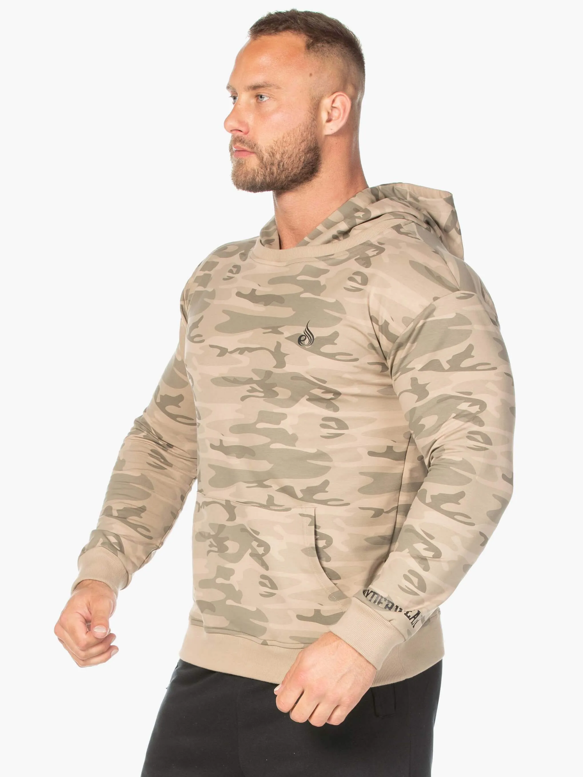 product ombre gradient Comfy All Day Camo Pullover Hoodie - Tan Camo