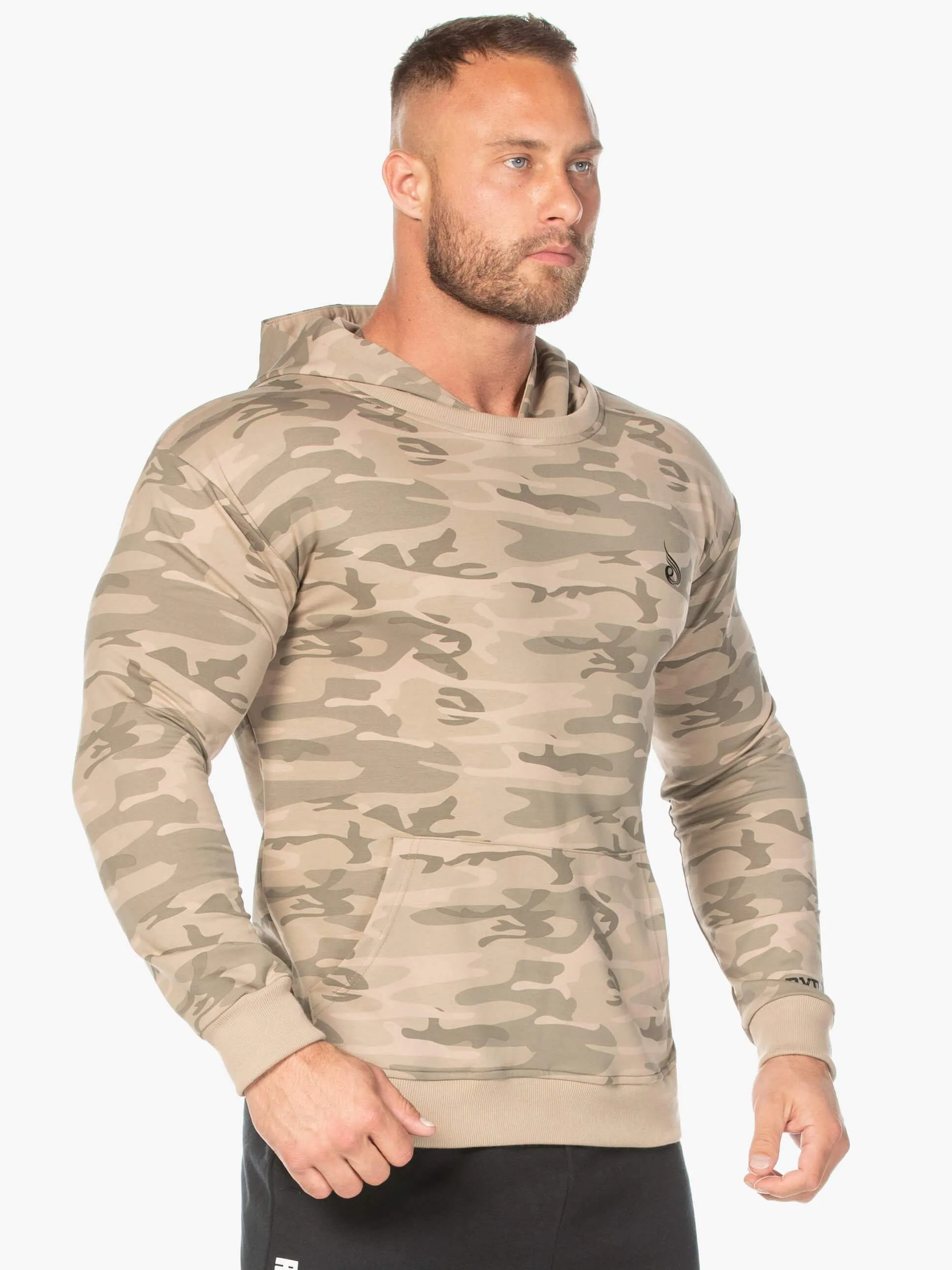 Street Layer Camo Pullover Hoodie - Tan Camo