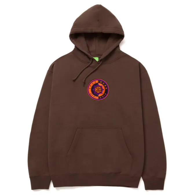 Fashion Basics HUF felpa con cappuccio da uomo Sun God Pullover PF00525 marrone