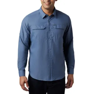 Flexible Hemline Columbia Men Blue Silver Ridge 2.0 Long Sleeve Shirt (Sun Protection)