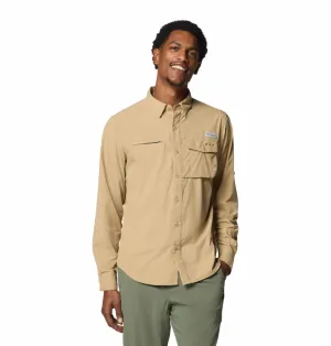 Columbia Men Brown Wild Cast Long Sleeve Shirt (Sun Protection) Vision Fit