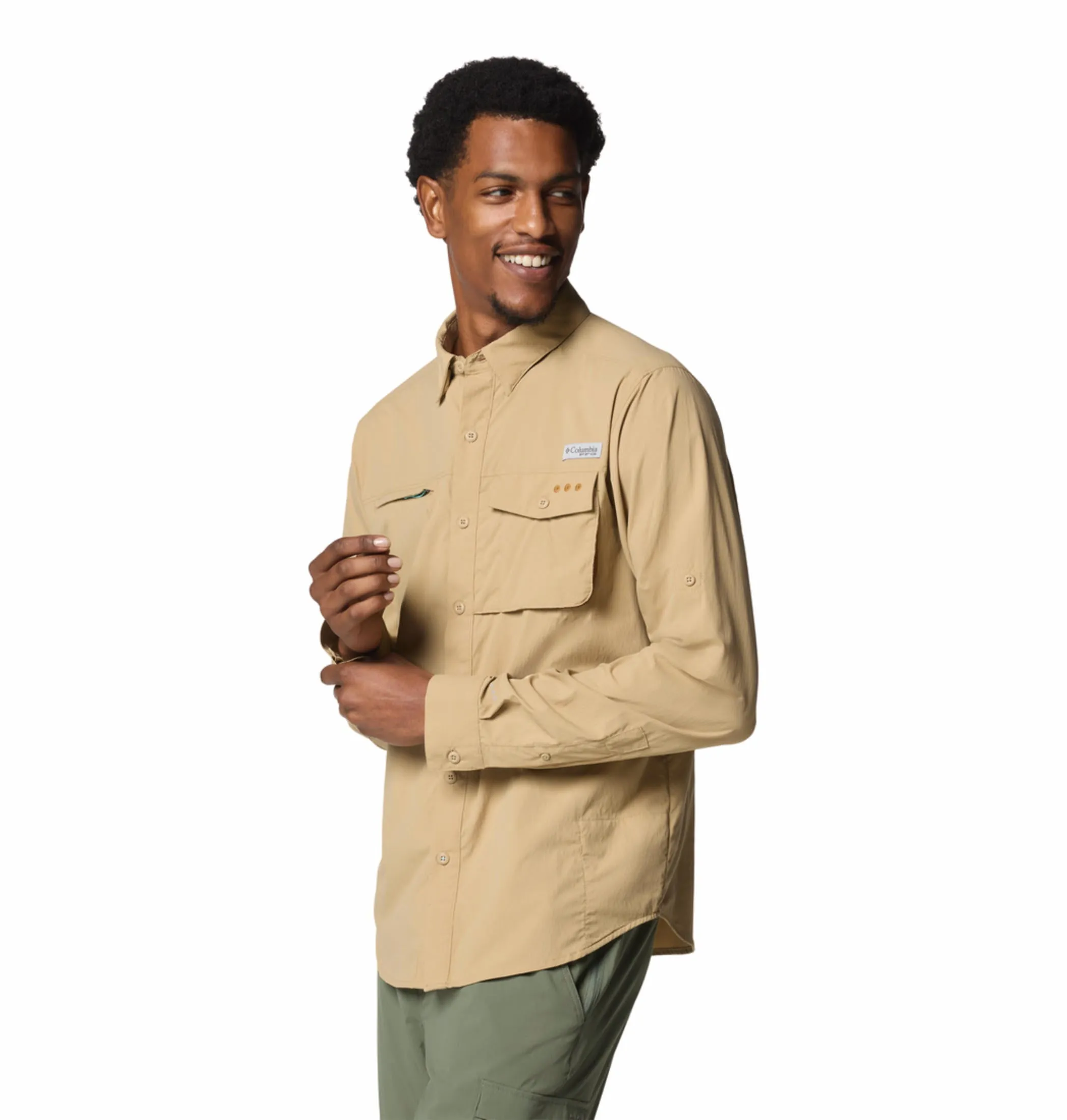 Columbia Men Brown Wild Cast Long Sleeve Shirt (Sun Protection) casual sneakers Club Mode