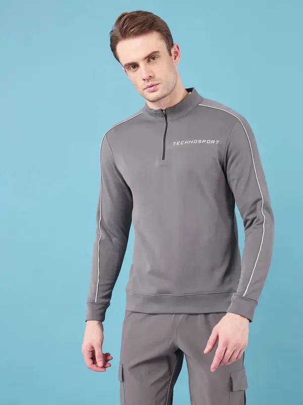 QuickDry Construction Men Solid Slim Fit Mock Neck Jacket with ELASTO PLUS