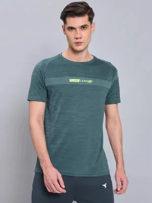 Men Melange Slim Fit Crew Neck T-shirt with TECHNO COOL  Microfiber Blend