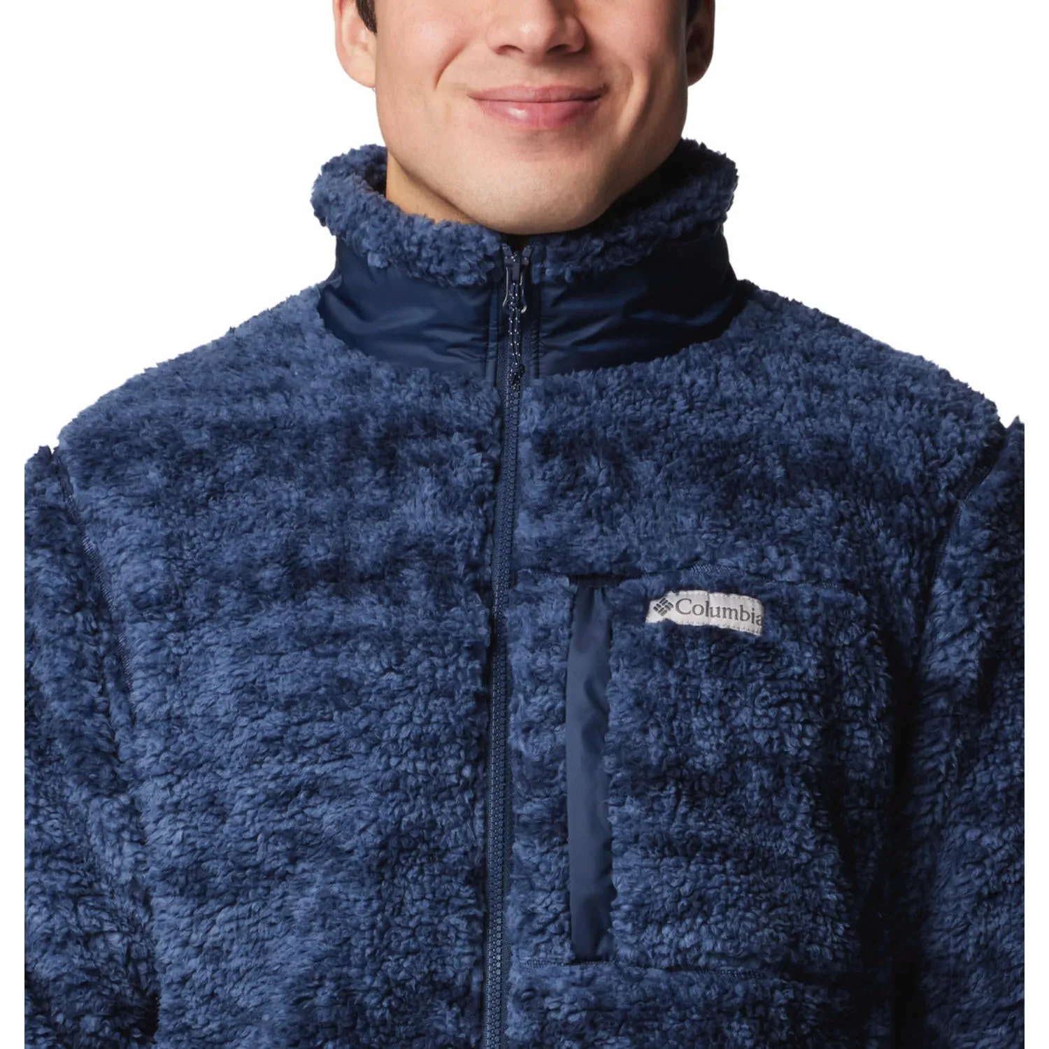 Columbia Men Blue Winter Pass Printed Fleece II Snow Games