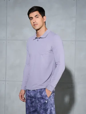Weekend Ready Men Solid Slim Fit Polo T-shirt with MATPIQ