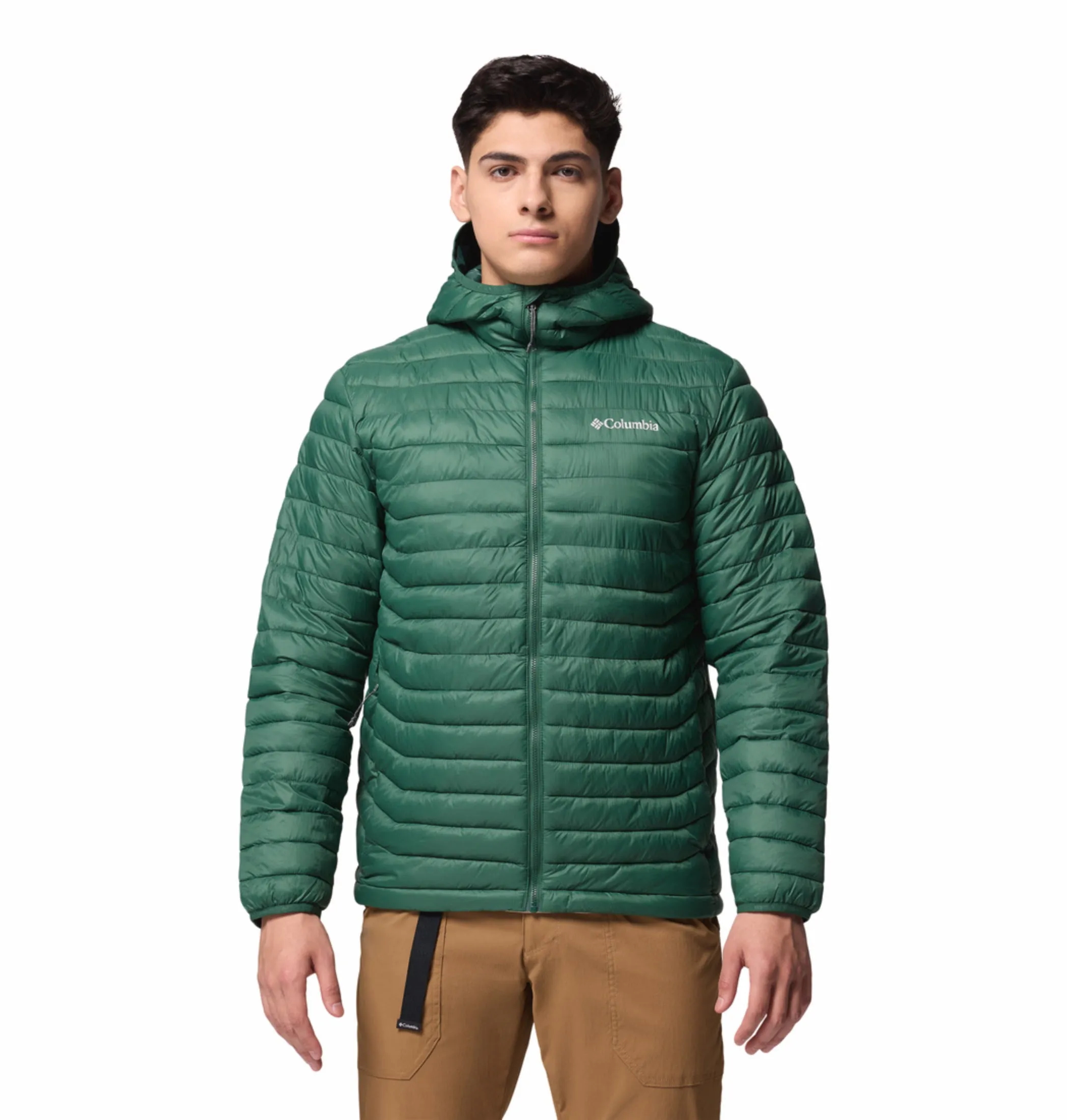 Corduroy PaddedShoulders Columbia Men Green OmniShield Powder Pass Down Jacket