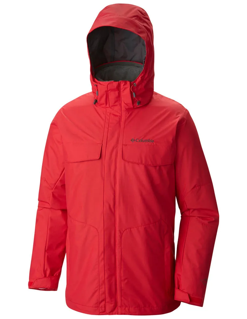 Columbia Men Red Bugaboo Interchange Jacket suitable for beauty pageants long sleeved