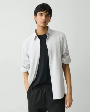 Theory Sylvian Structure Knit Shirt - Fog Data Mode