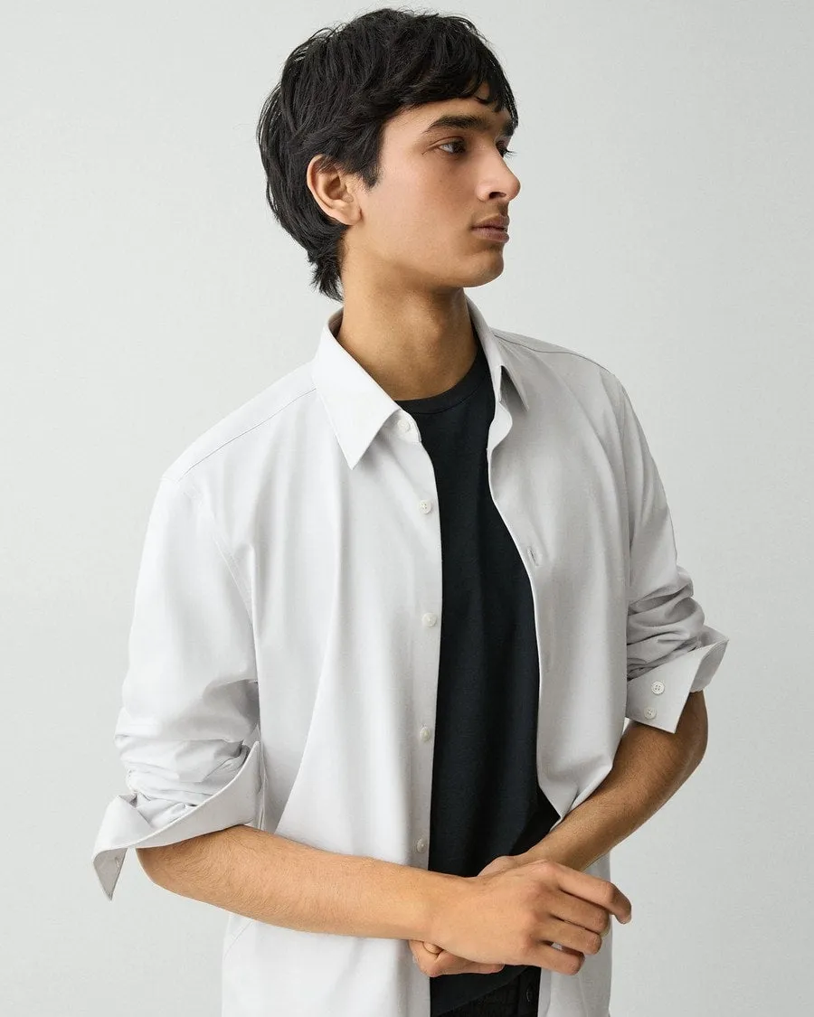 Theory Sylvian Structure Knit Shirt - Fog Fashion Core