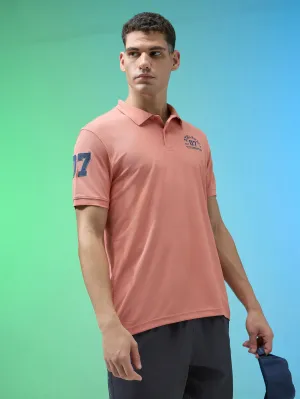 Men Solid Slim Fit Polo Sports T-shirt with MATPIQ Sporty Flex