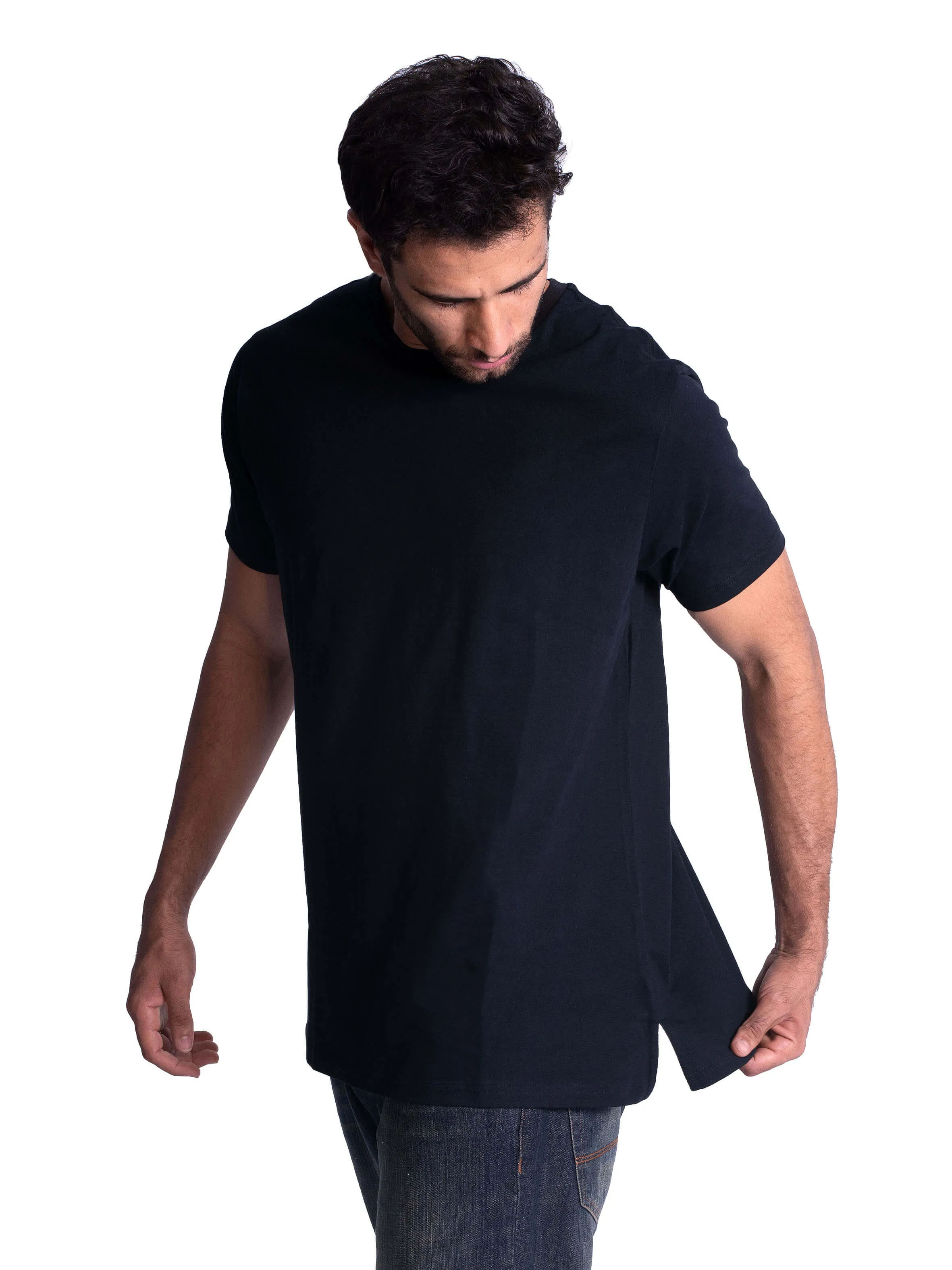 Support - providing propaganda Premium Crew Neck Cotton T-shirt - Black