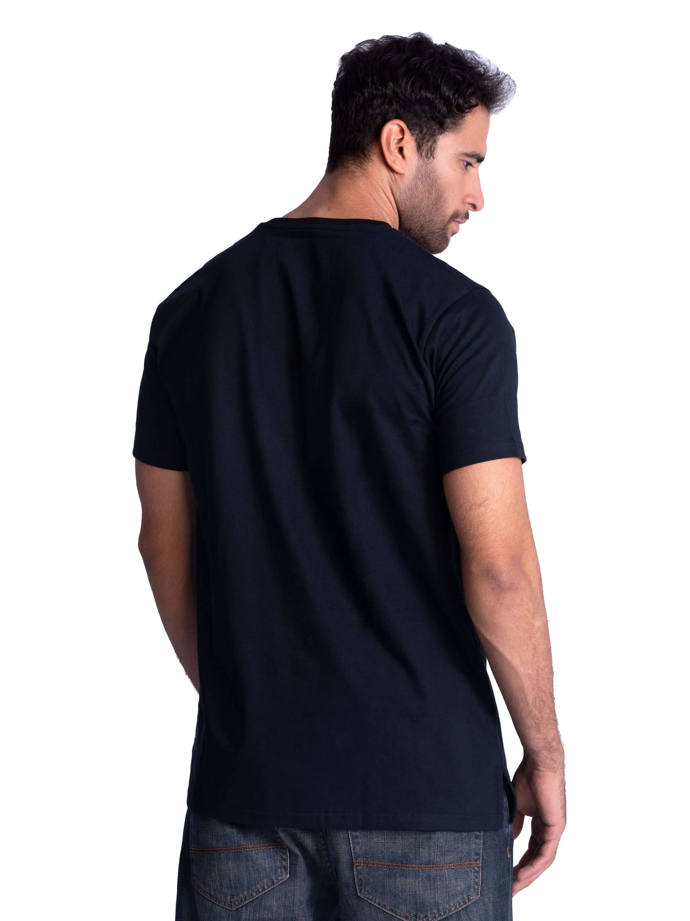 Premium Crew Neck Cotton T-shirt - Black Limited Edition