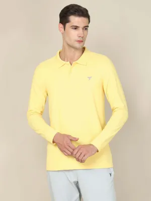 Moisture wicking Men Solid Slim Fit Polo T-shirt with MATPIQ