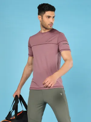 Men Solid Slim Fit Crew Neck T-shirt with DOUBLE COOL Comfortable Weave All-Purpose Comfort