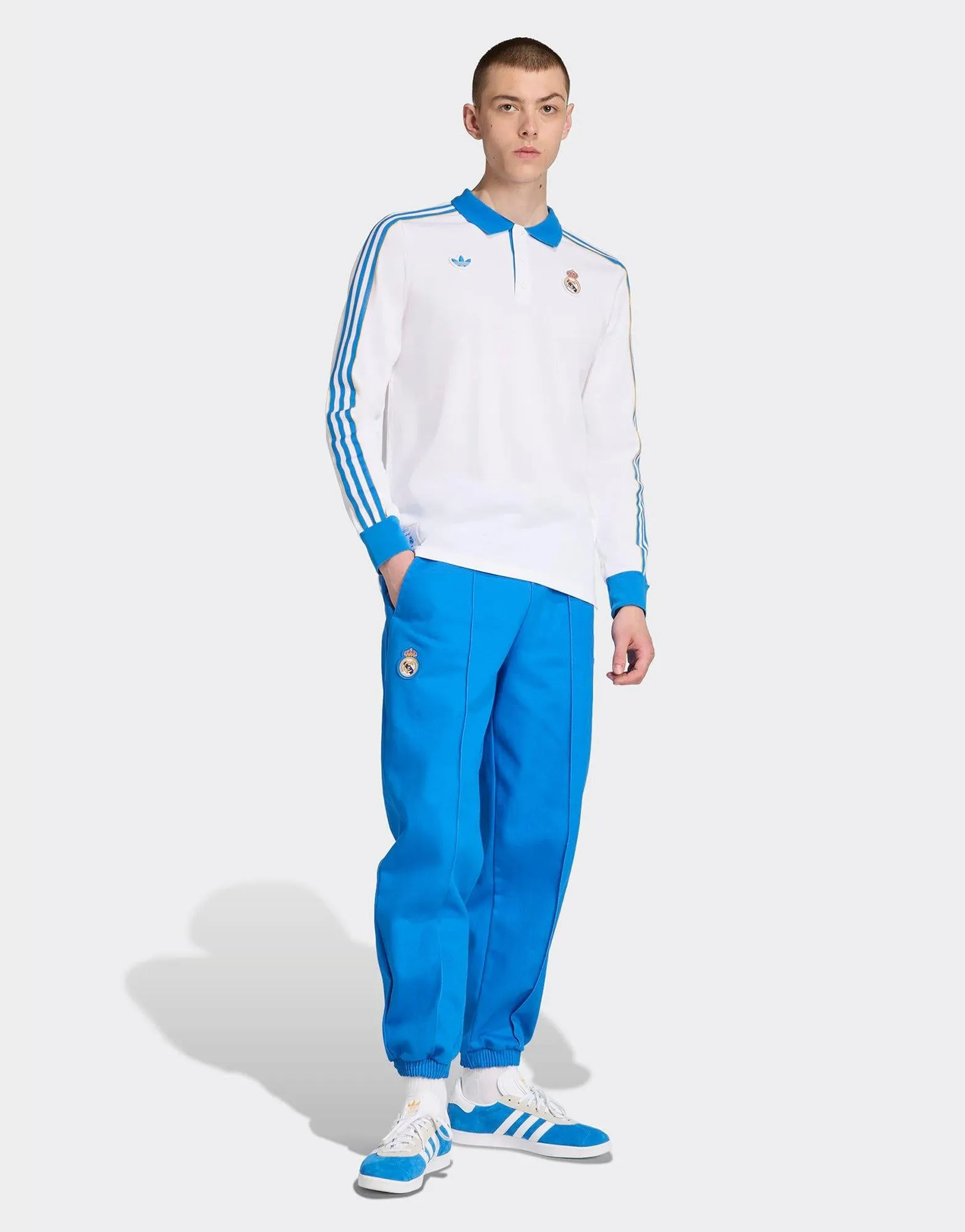 Real Madrid Terrace Icons Long Sleeve Polo Shirt Weekend Comfort