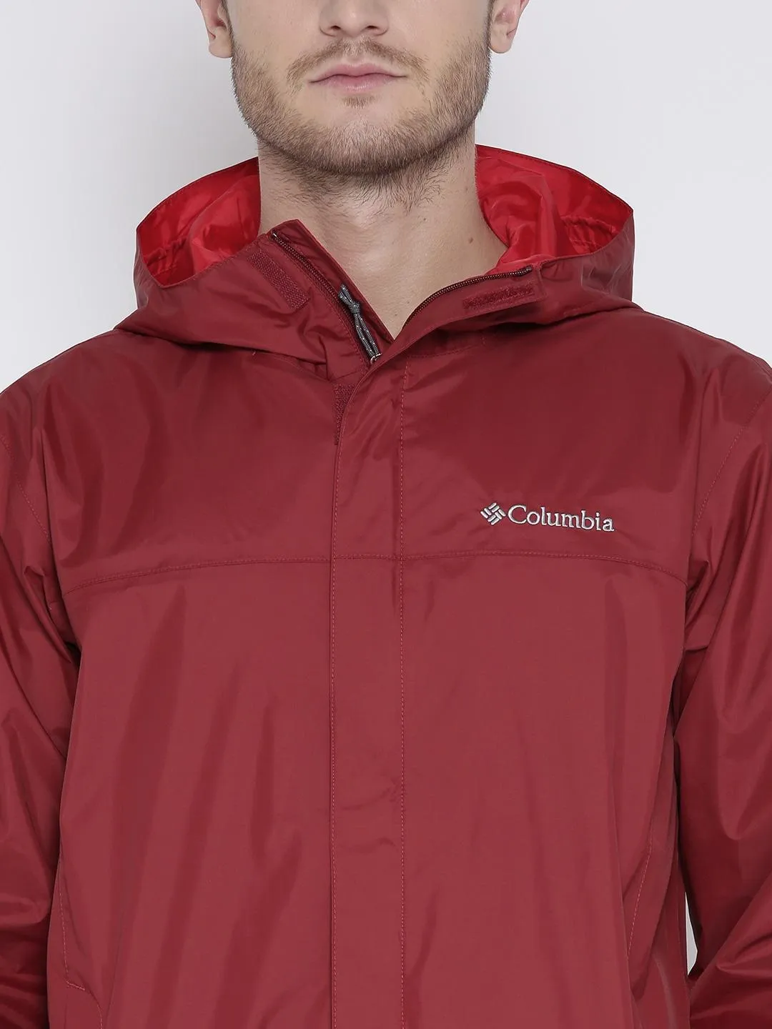 Columbia Men Red Watertight II Jacket Waterproof Smooth Gliding Liners Situation
