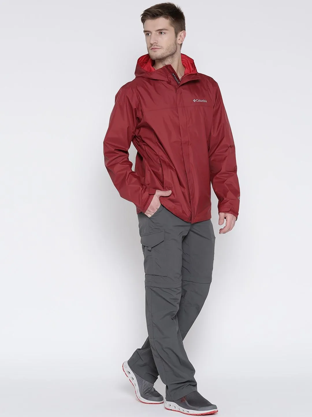 Columbia Men Red Watertight II Jacket Waterproof warm material