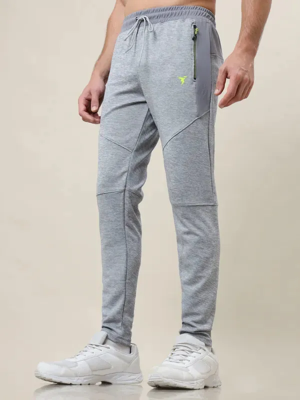 LightweightConstruction Versatile Training Fit Men Melange Slim Fit Trackpants with TECHNO DRY