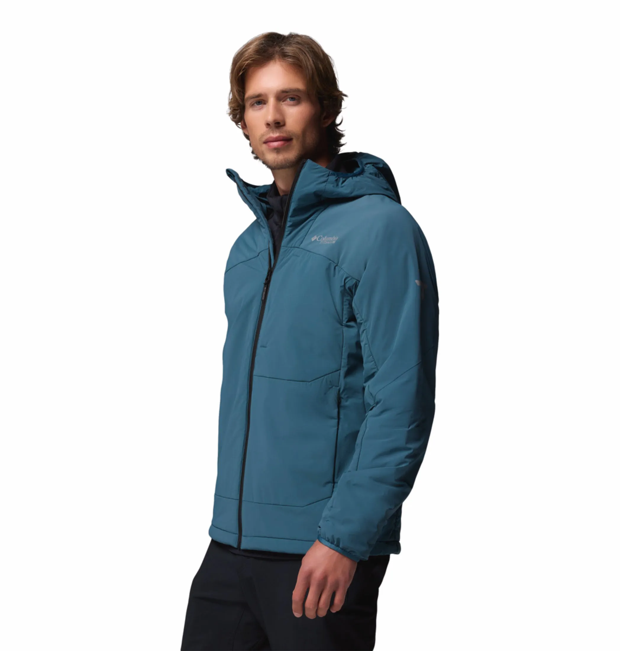 Columbia Men Teal OmniShield Silver Leaf Lite Down Jacket Highlighter Daily Use