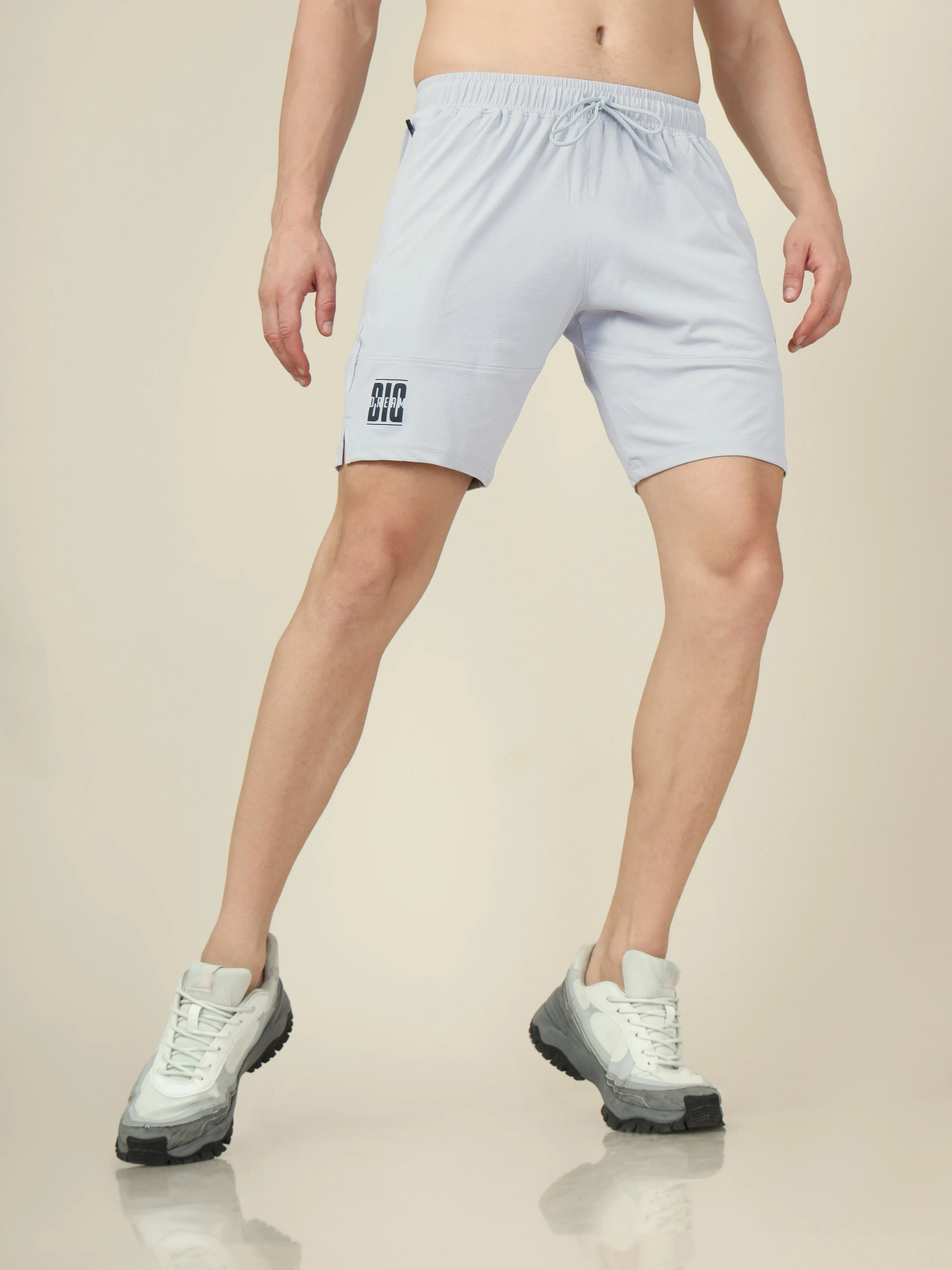 Men Solid Relax Fit Shorts with ELASTO LITE skateboarding gear Elastic hem